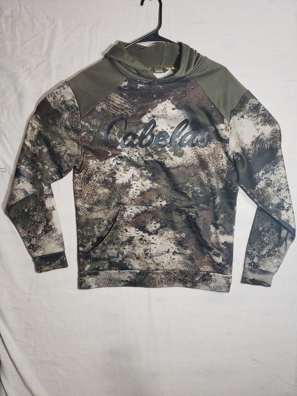 Cabelas Camo Hoodie Sweatshirt Fleece Lined Camouflage Relaxed S HuntOutdoor 204